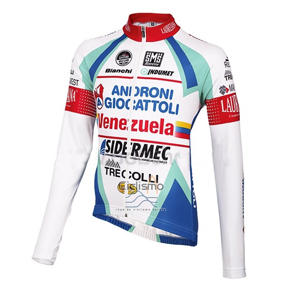 Androni Giocattoli Ropa Ciclismo Culotte Largo 2014 Hombre Mangas Largas Blanco